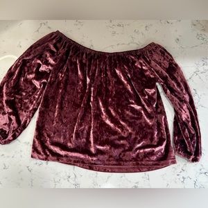Hollister Size XS Off Shoulder Long Sleeve Top